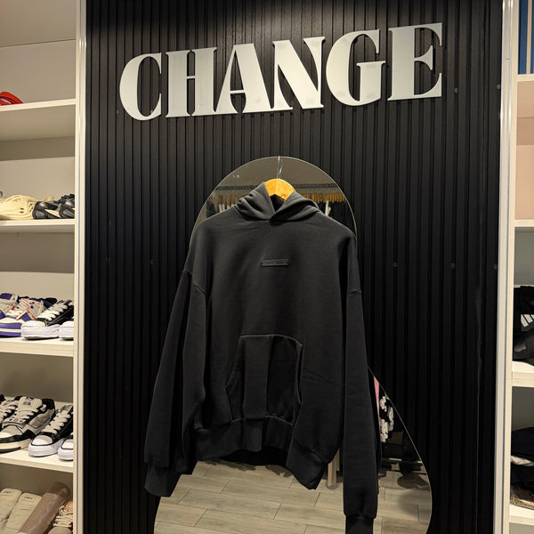 2025 ESSENTIAL HOODIE JET BLACK