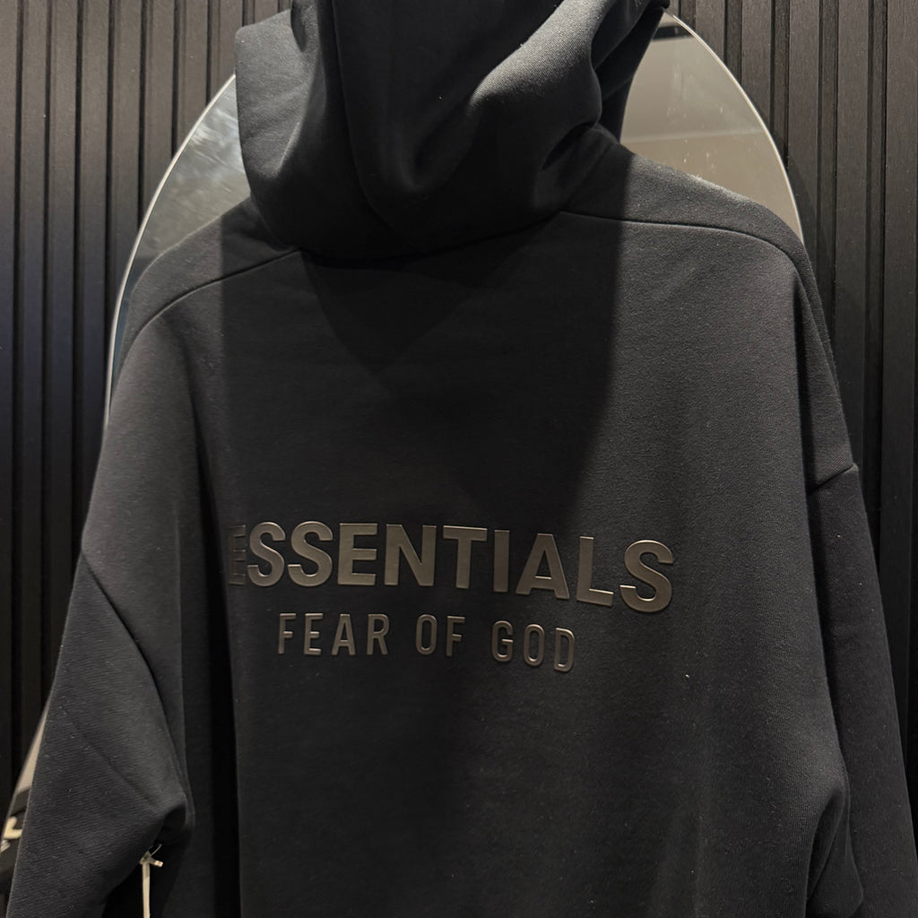 2025 ESSENTIAL HOODIE JET BLACK