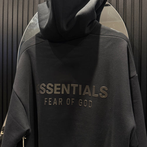 2025 ESSENTIAL HOODIE JET BLACK