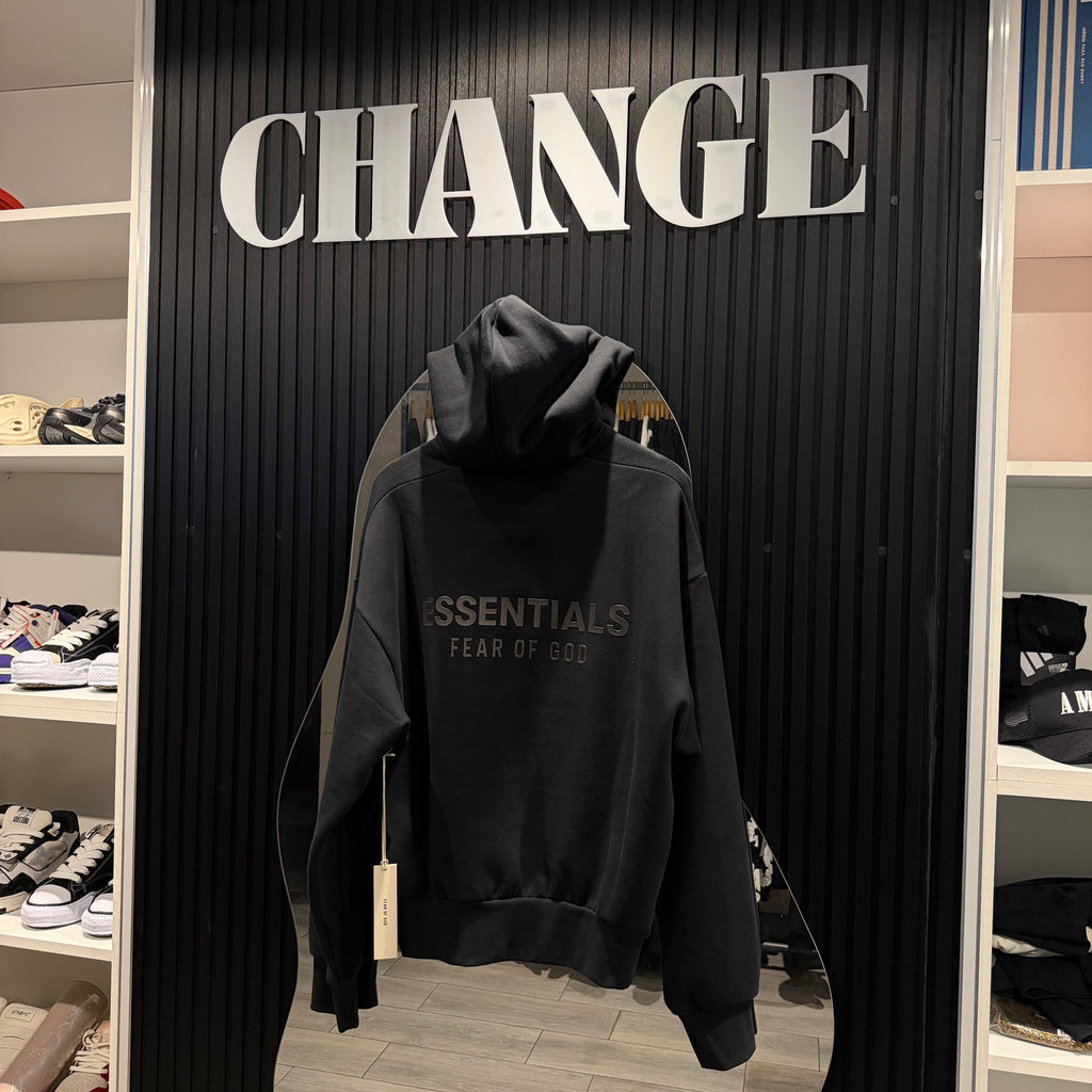 2025 ESSENTIAL HOODIE JET BLACK