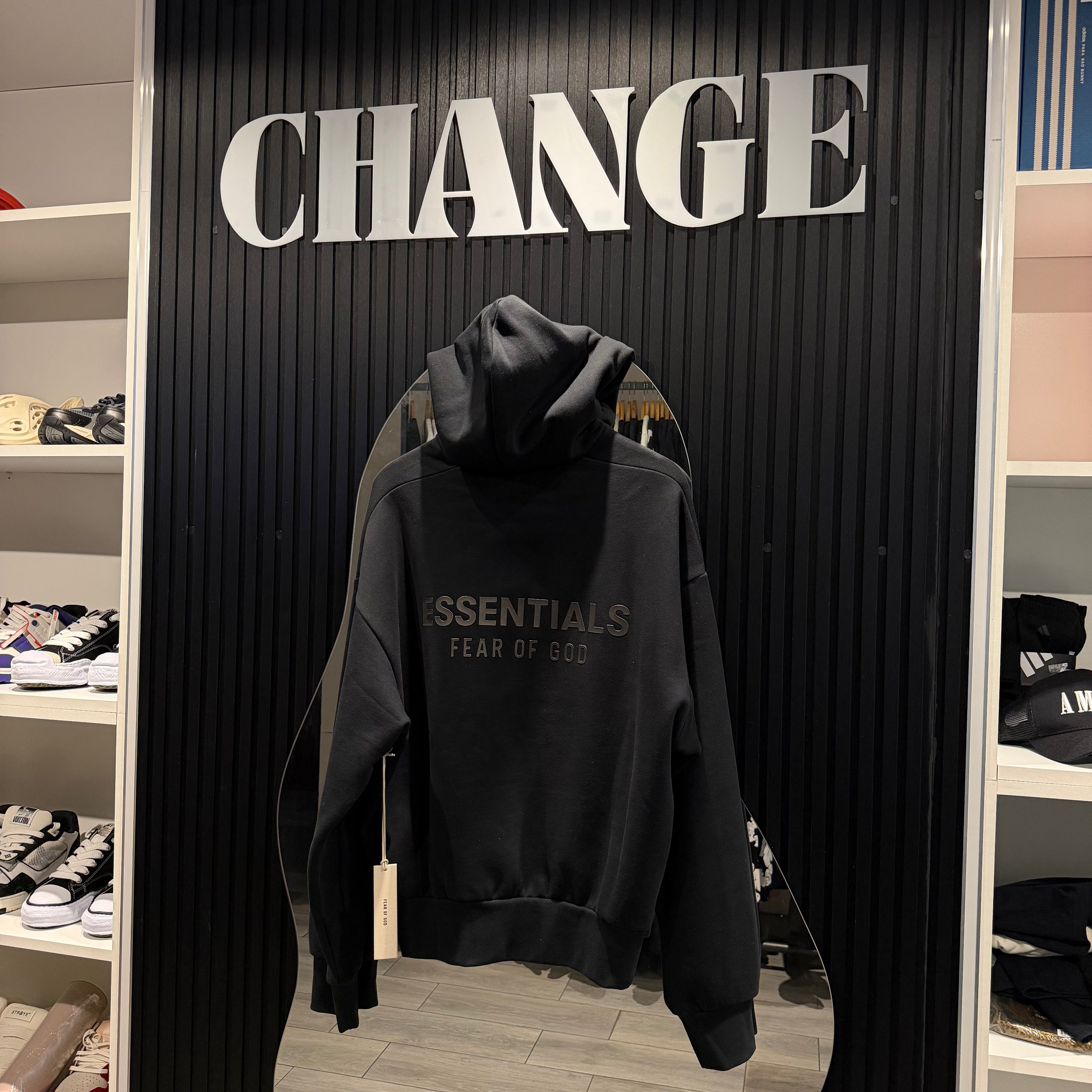 2025 ESSENTIAL HOODIE JET BLACK