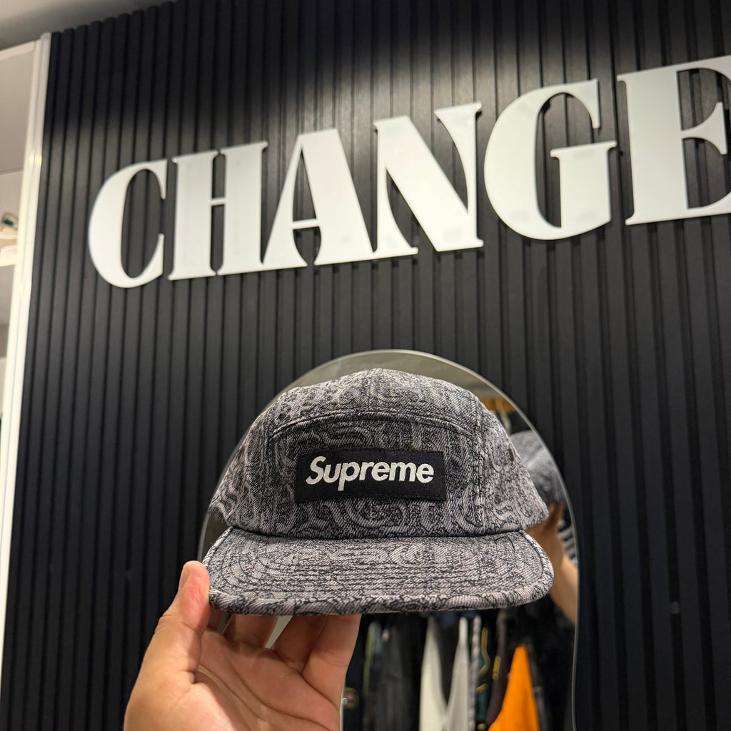 STICHEDOLD ENGLISH CAMP CAP WASHED BLACK