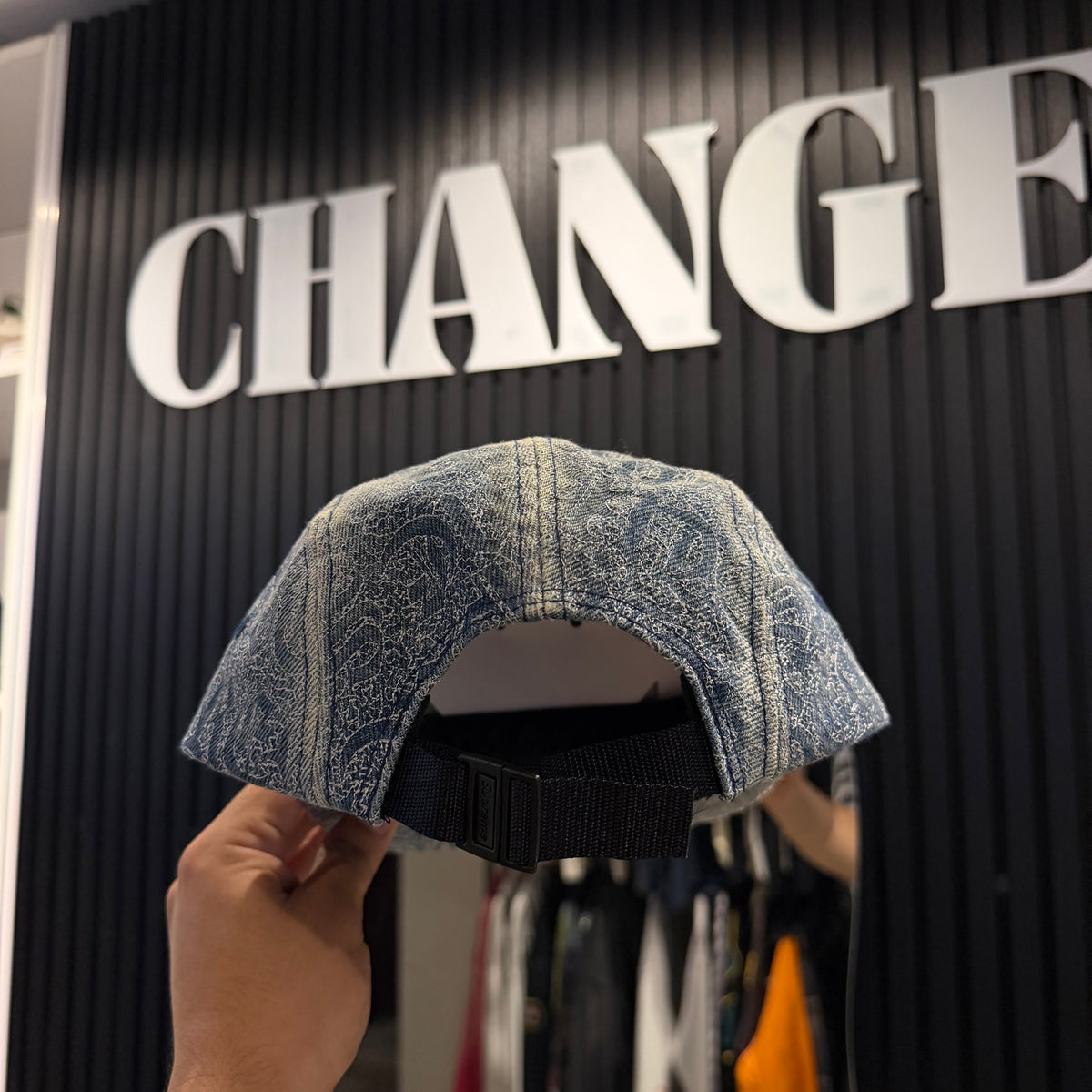 STICHEDOLD ENGLISH CAMP CAP WASHED BLUE